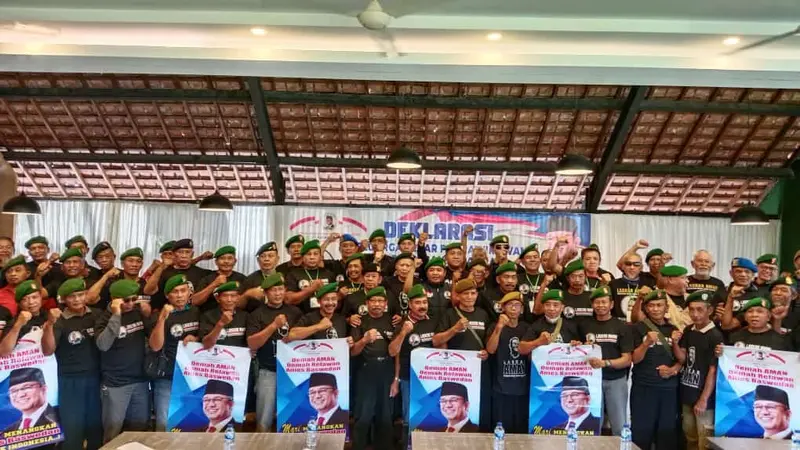 Ratusan Purnawirawan TNI-Polri di Jateng Deklarasi Dukung Anies