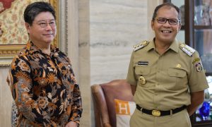 Danny menerima audiensi Kepala Kantor Konsuler Jepang Makassar Ohashi Koichi di kediamannya, Senin (31/07/2023).