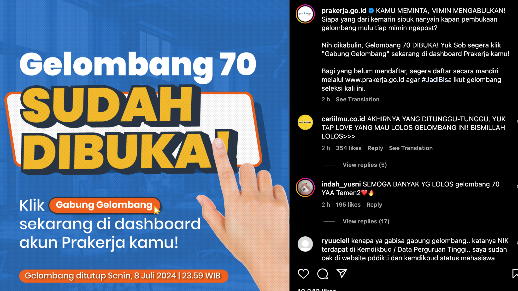 Prakerja Gelombang 70