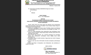 Surat Edaran Disdik Sulsel